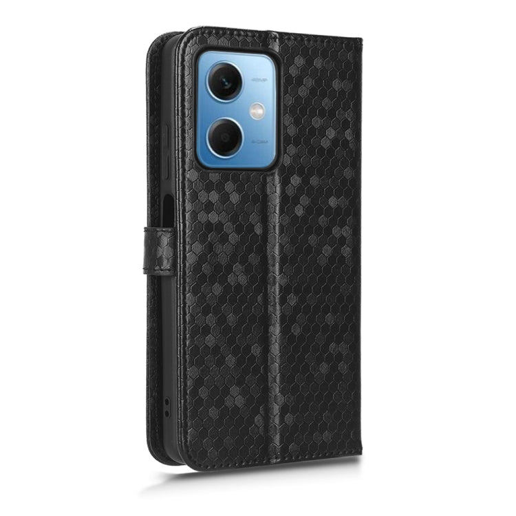 For Xiaomi Redmi Note 12 5G Honeycomb Dot Texture Leather Phone Case