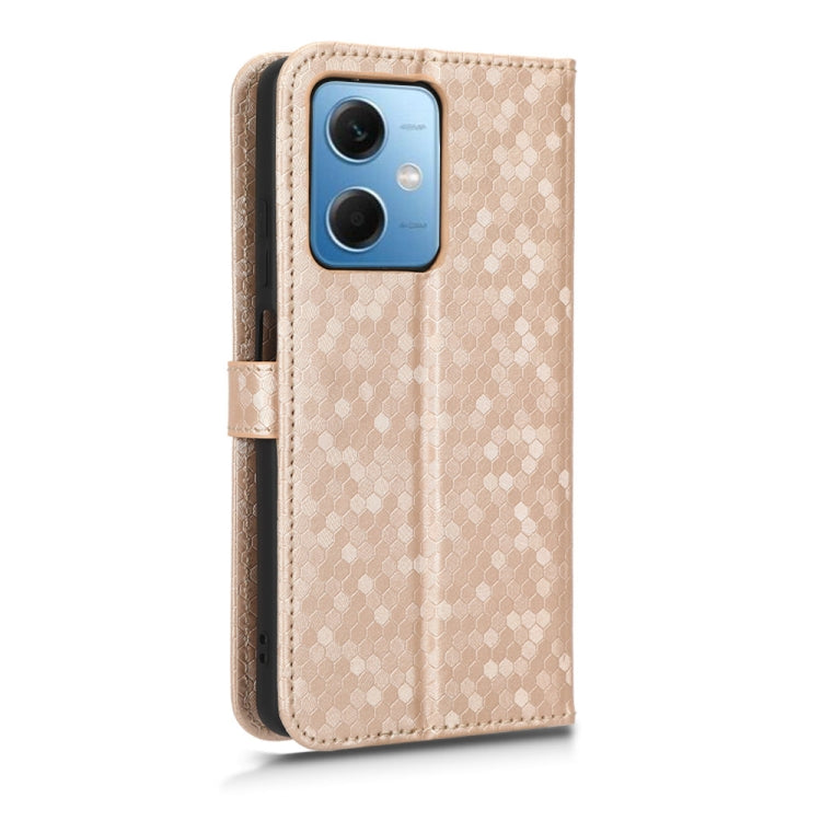 For Xiaomi Redmi Note 12 5G Honeycomb Dot Texture Leather Phone Case