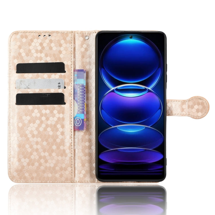 For Xiaomi Redmi Note 12 5G Honeycomb Dot Texture Leather Phone Case