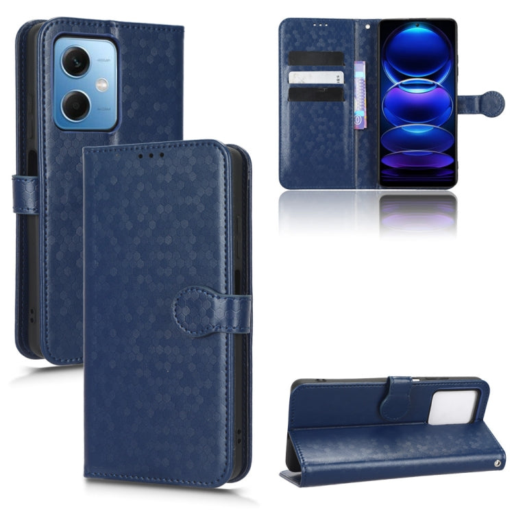 For Xiaomi Redmi Note 12 5G Honeycomb Dot Texture Leather Phone Case