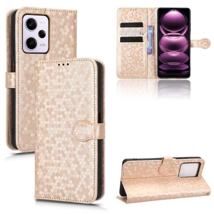 For Xiaomi Redmi Note12 Pro+ Honeycomb Dot Texture Leather Phone Case