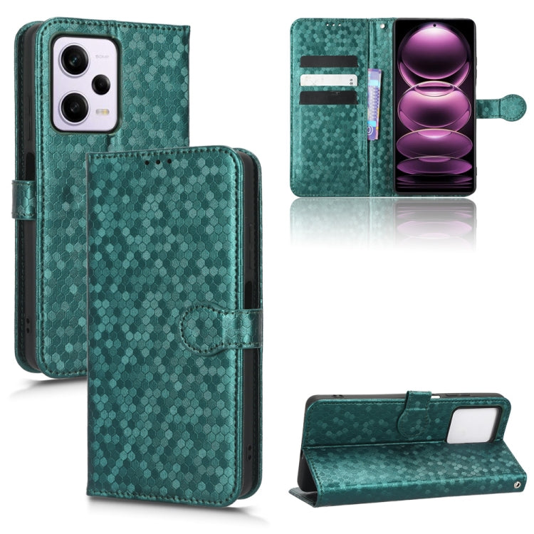 For Xiaomi Redmi Note12 Pro+ Honeycomb Dot Texture Leather Phone Case