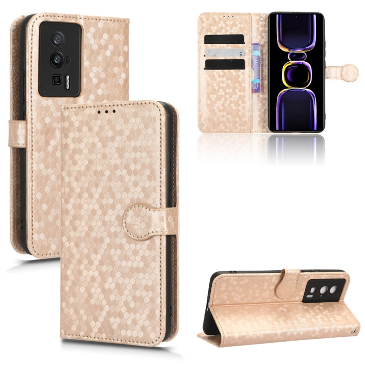 For Xiaomi Redmi K60 5G / K60 Pro / K60 Championship Edition Honeycomb Dot Texture Leather Phone Case
