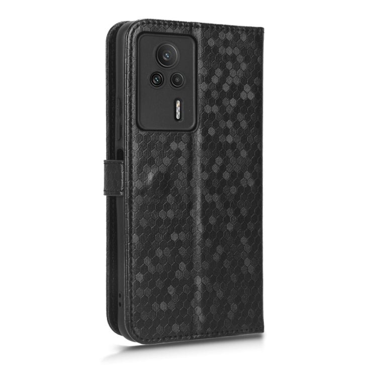 For Xiaomi Redmi K60E 5G Honeycomb Dot Texture Leather Phone Case