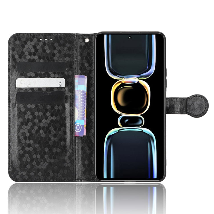 For Xiaomi Redmi K60E 5G Honeycomb Dot Texture Leather Phone Case