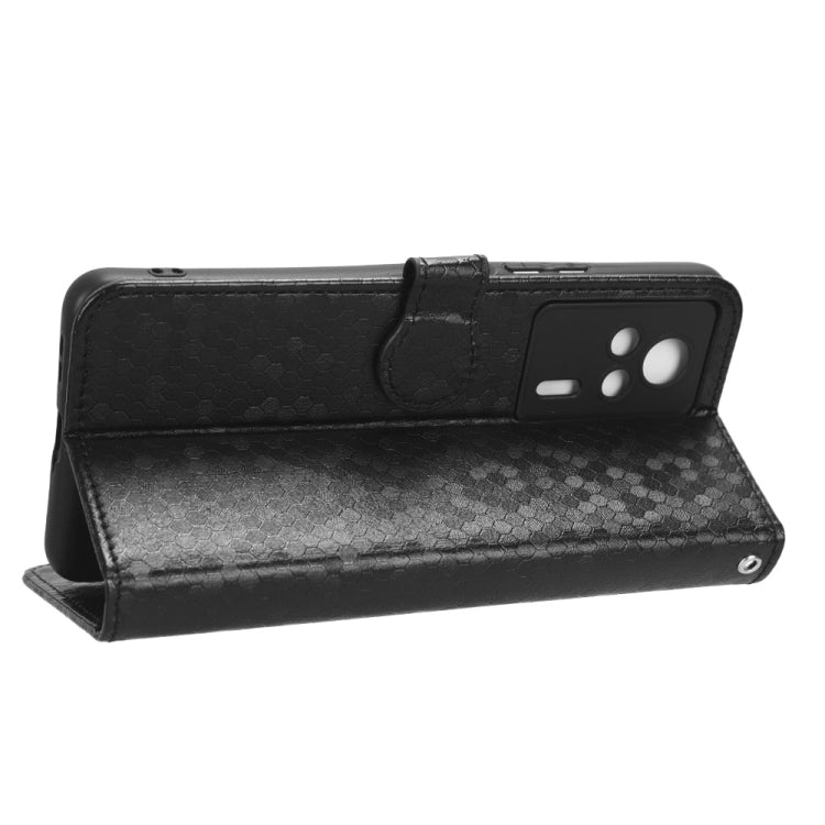 For Xiaomi Redmi K60E 5G Honeycomb Dot Texture Leather Phone Case