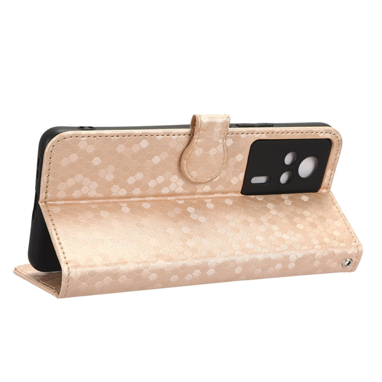 For Xiaomi Redmi K60E 5G Honeycomb Dot Texture Leather Phone Case