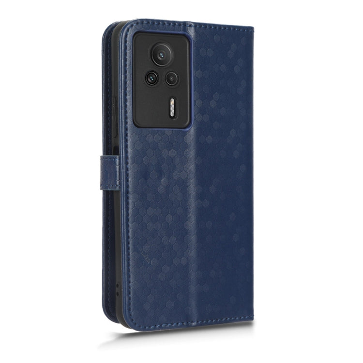 For Xiaomi Redmi K60E 5G Honeycomb Dot Texture Leather Phone Case