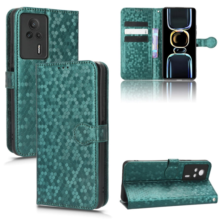 For Xiaomi Redmi K60E 5G Honeycomb Dot Texture Leather Phone Case