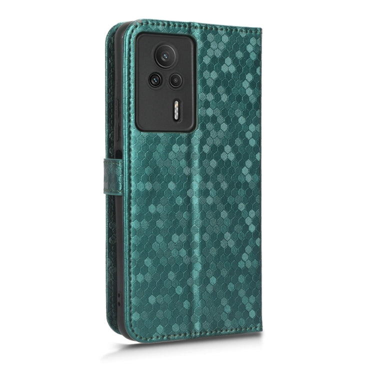 For Xiaomi Redmi K60E 5G Honeycomb Dot Texture Leather Phone Case