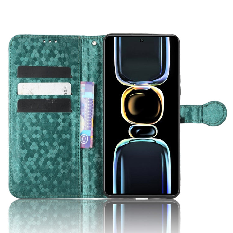 For Xiaomi Redmi K60E 5G Honeycomb Dot Texture Leather Phone Case