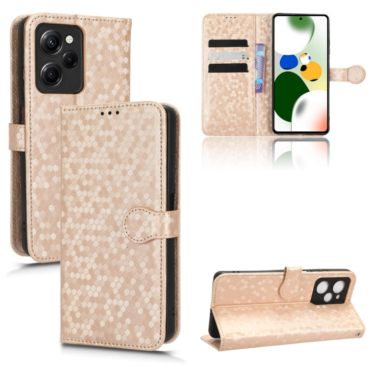 For Xiaomi Redmi Note 12 Pro Speed / Xiaomi Poco X5 Pro 5G Honeycomb Dot Texture Leather Phone Case