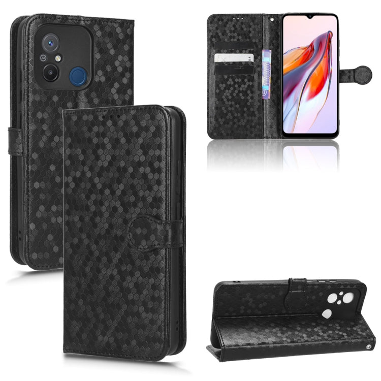 For Xiaomi Redmi 12C / Redmi 11A 4G Global Honeycomb Dot Texture Leather Phone Case