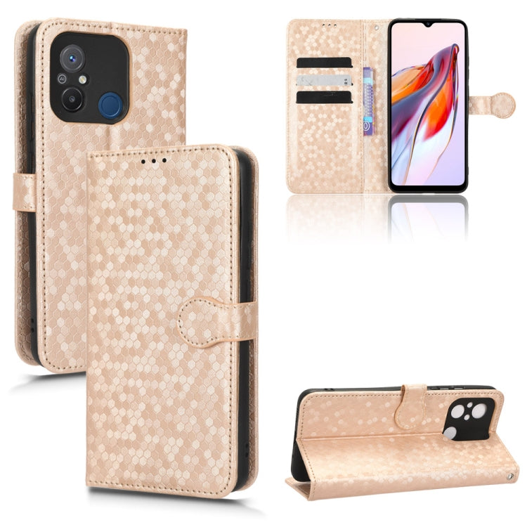 For Xiaomi Redmi 12C / Redmi 11A 4G Global Honeycomb Dot Texture Leather Phone Case