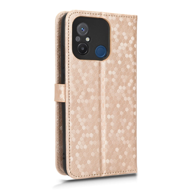 For Xiaomi Redmi 12C / Redmi 11A 4G Global Honeycomb Dot Texture Leather Phone Case