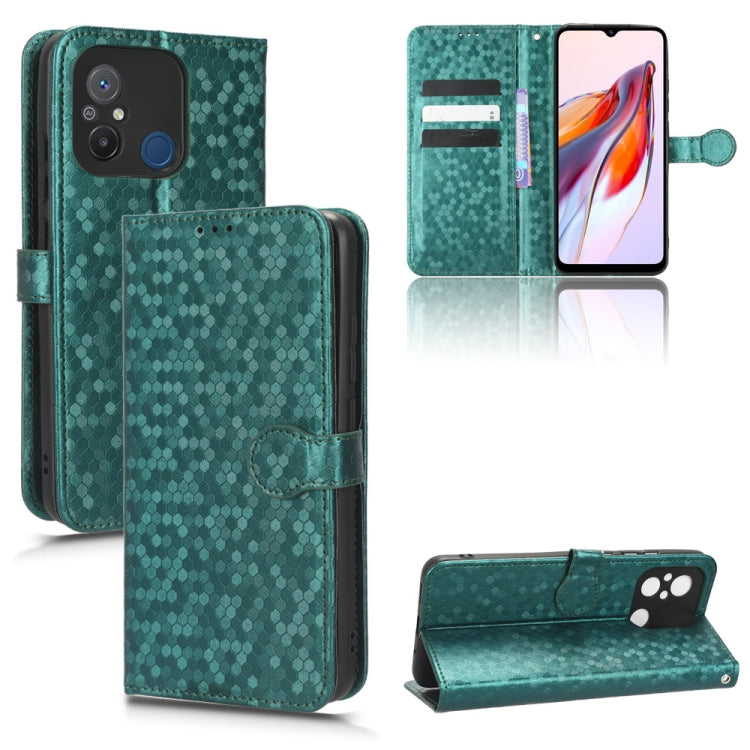For Xiaomi Redmi 12C / Redmi 11A 4G Global Honeycomb Dot Texture Leather Phone Case