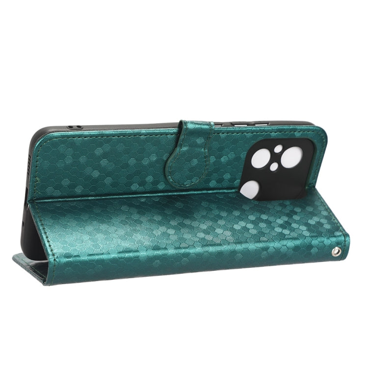 For Xiaomi Redmi 12C / Redmi 11A 4G Global Honeycomb Dot Texture Leather Phone Case