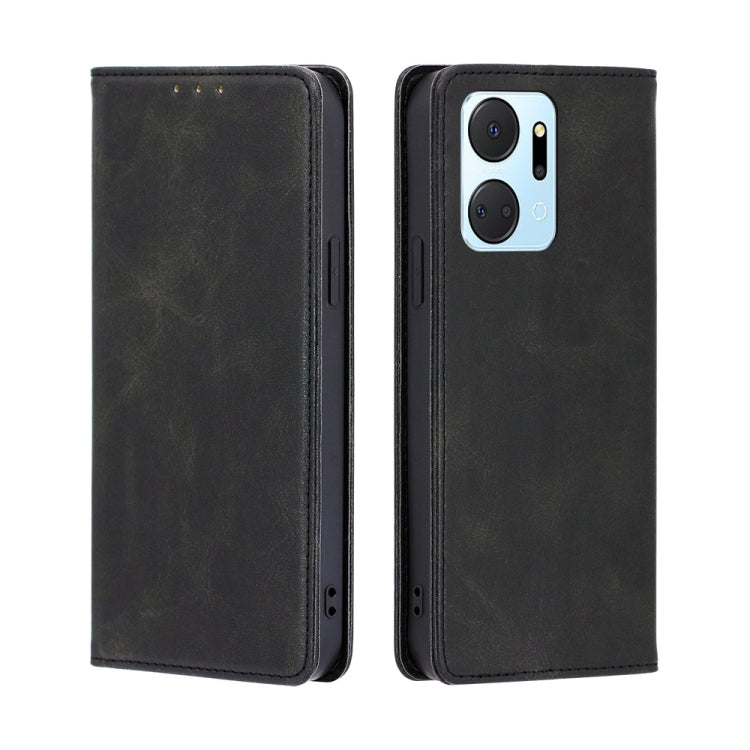 For Honor X7A Skin Feel Magnetic Horizontal Flip Leather Phone Case