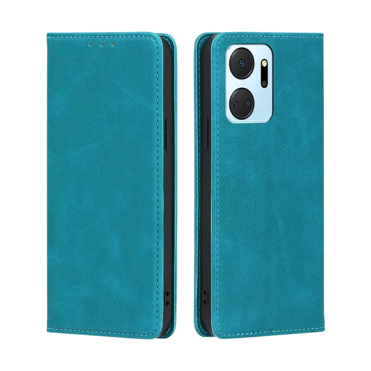 For Honor X7A Skin Feel Magnetic Horizontal Flip Leather Phone Case