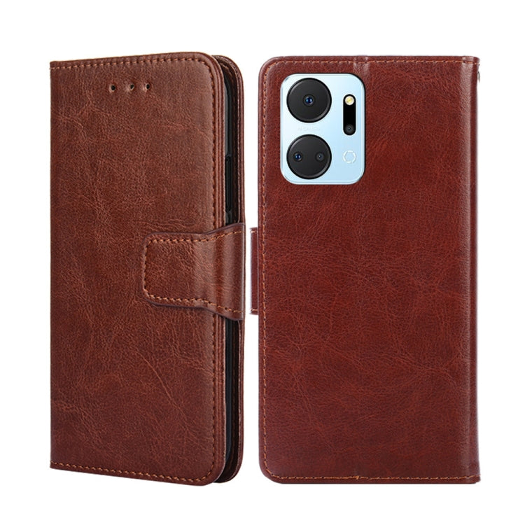 For Honor X7A Crystal Texture Leather Phone Case