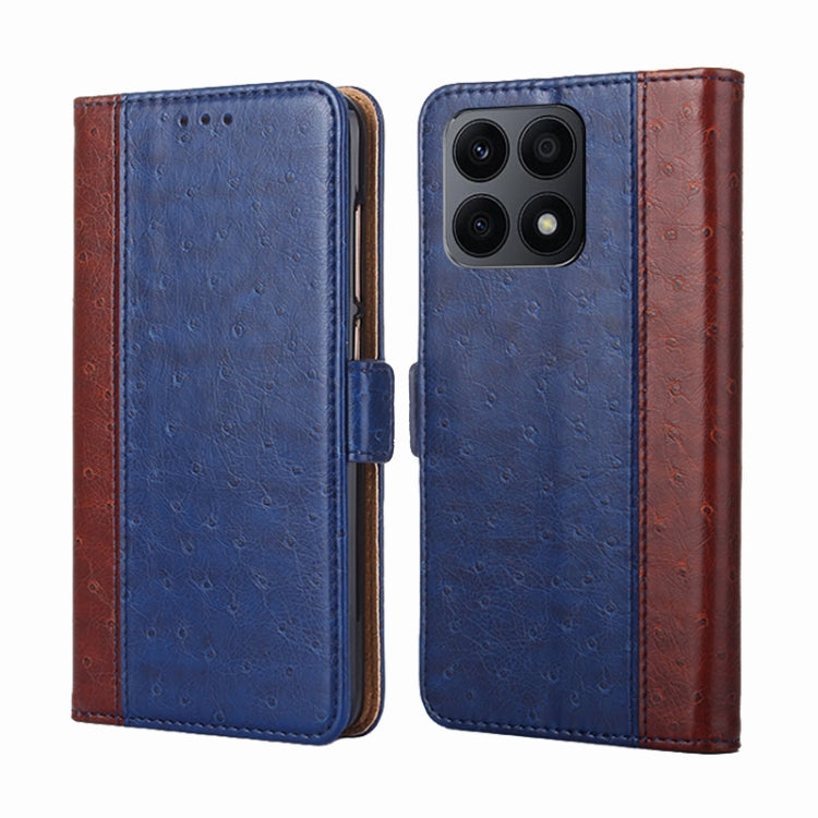 For Honor X8A Ostrich Texture Horizontal Flip Leather Phone Case