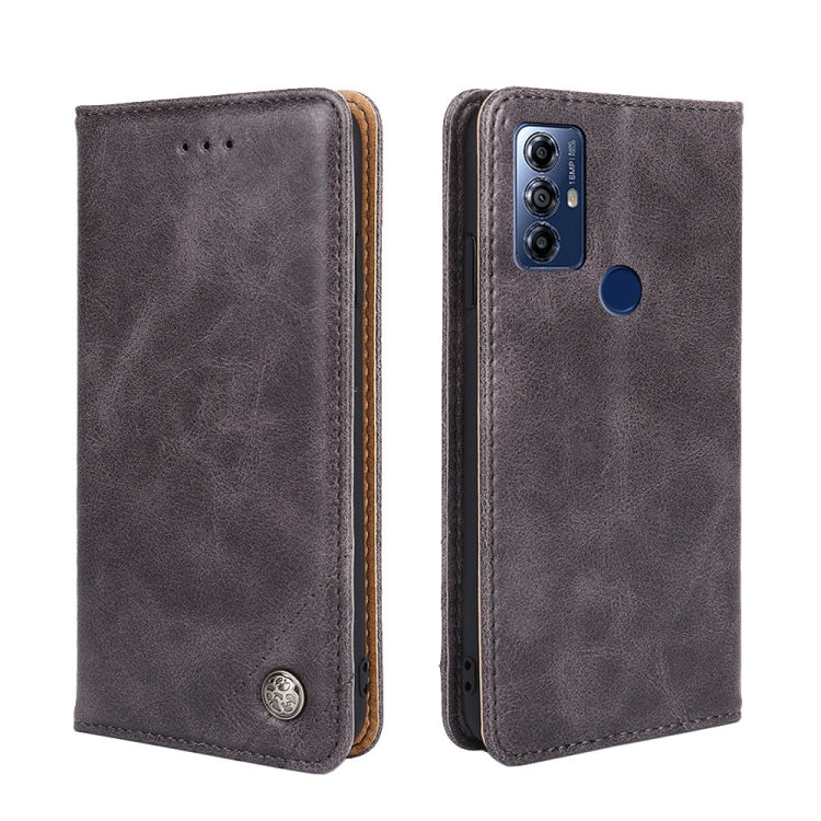 For Motorola Moto G Play 2023 Non-Magnetic Retro Texture Horizontal Flip Leather Case