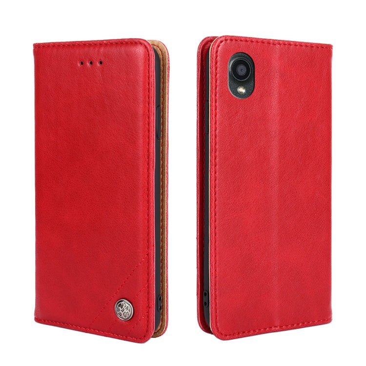 For Kyocera Digno BX2-Digno SX2-A101KC Non-Magnetic Retro Texture Horizontal Flip Leather Case