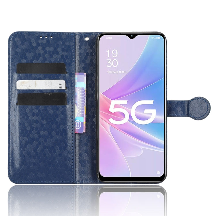 For OPPO A58 5G Honeycomb Dot Texture Leather Phone Case