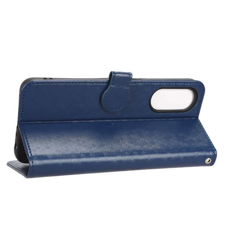 For OPPO A58 5G Honeycomb Dot Texture Leather Phone Case