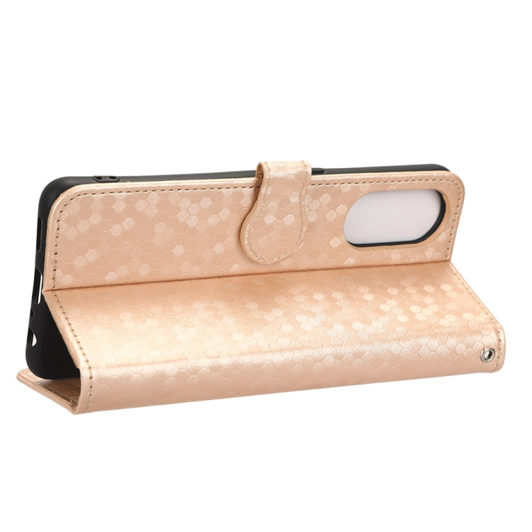 For OPPO Reno8 T 4G Honeycomb Dot Texture Leather Phone Case
