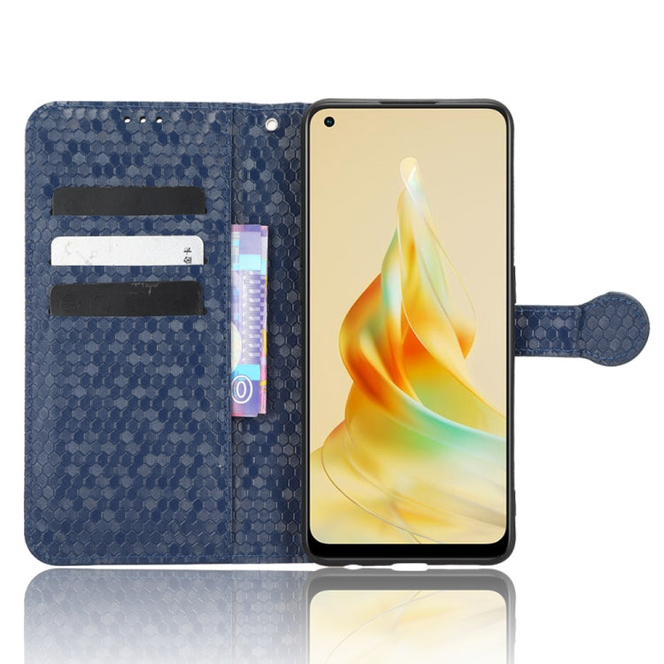 For OPPO Reno8 T 4G Honeycomb Dot Texture Leather Phone Case
