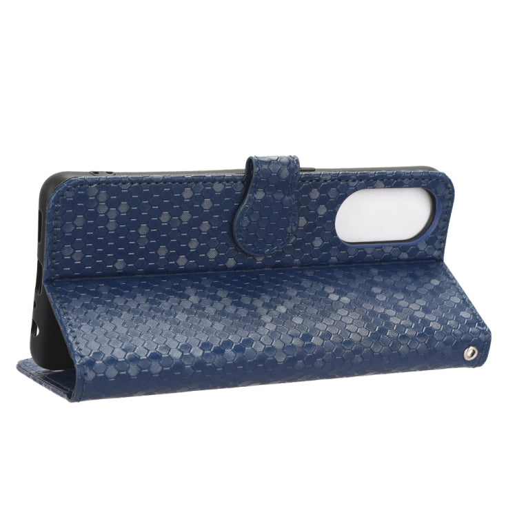 For OPPO Reno8 T 4G Honeycomb Dot Texture Leather Phone Case