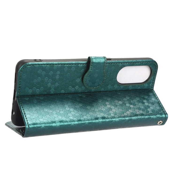 For OPPO Reno8 T 4G Honeycomb Dot Texture Leather Phone Case