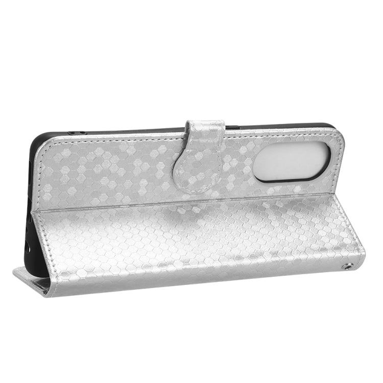 For OPPO Reno8 T 4G Honeycomb Dot Texture Leather Phone Case