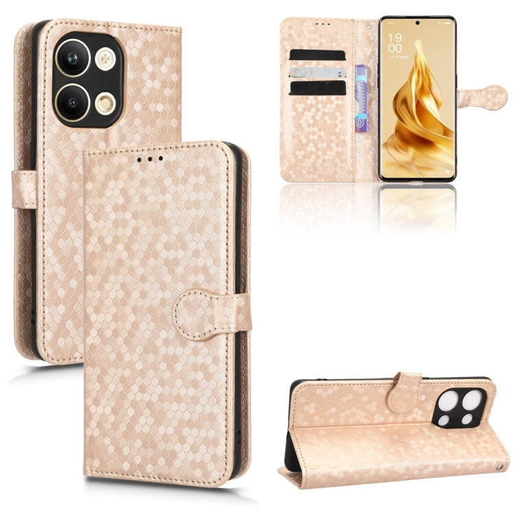 For OPPO Reno9 Pro Honeycomb Dot Texture Leather Phone Case