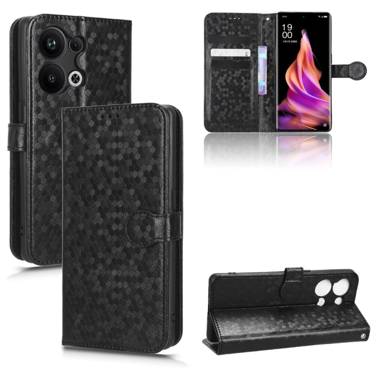 For OPPO Reno9 Pro+ Honeycomb Dot Texture Leather Phone Case
