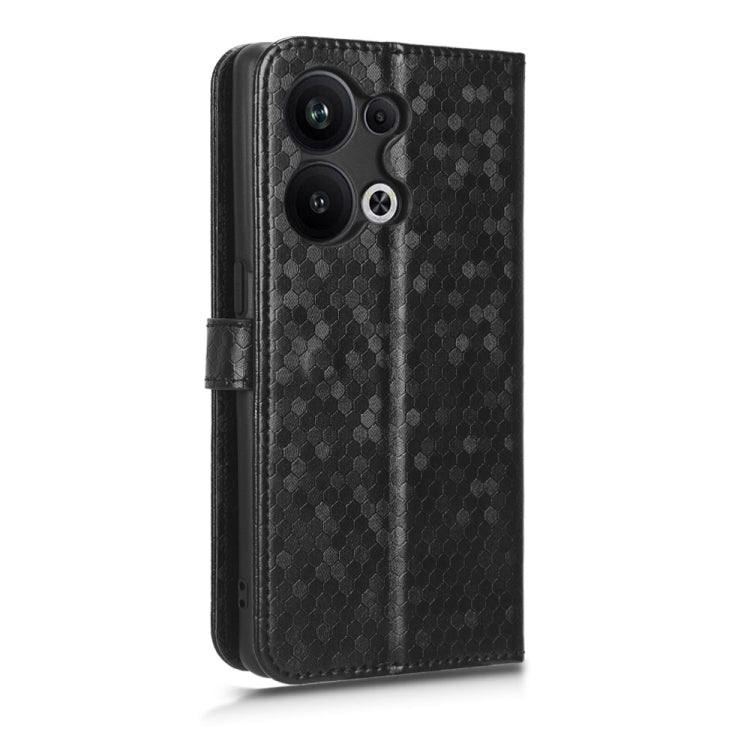 For OPPO Reno9 Pro+ Honeycomb Dot Texture Leather Phone Case