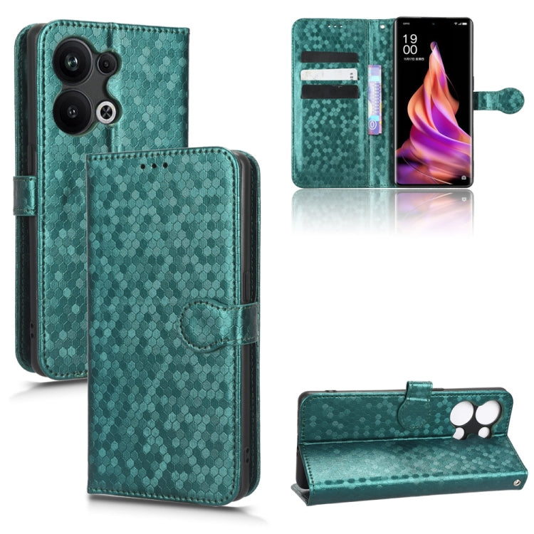 For OPPO Reno9 Pro+ Honeycomb Dot Texture Leather Phone Case