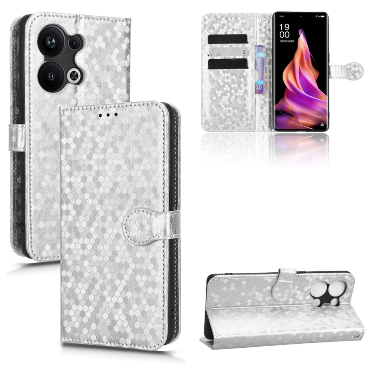 For OPPO Reno9 Pro+ Honeycomb Dot Texture Leather Phone Case