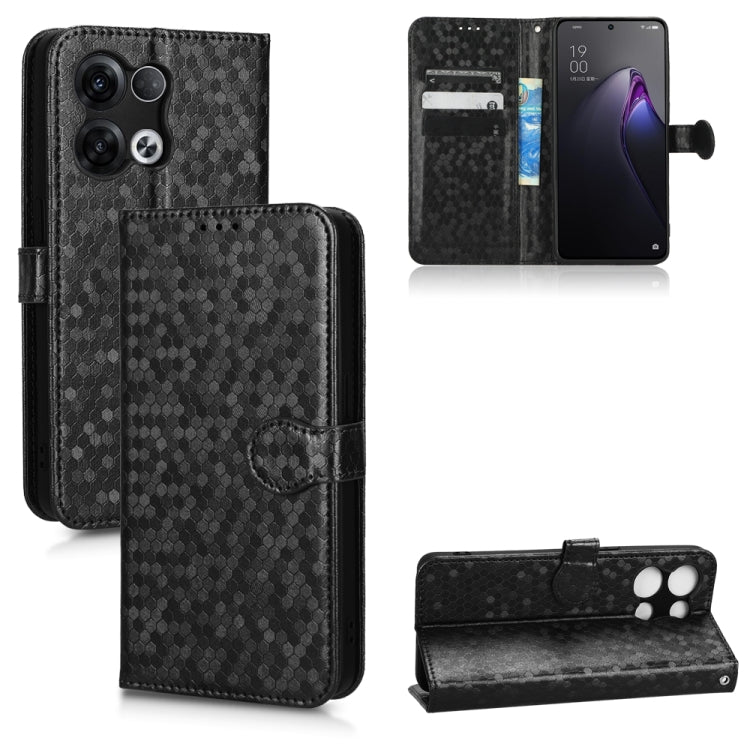 For OPPO Reno8 Pro+ 5G Honeycomb Dot Texture Leather Phone Case