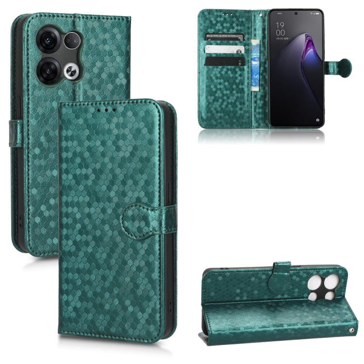 For OPPO Reno8 Pro+ 5G Honeycomb Dot Texture Leather Phone Case