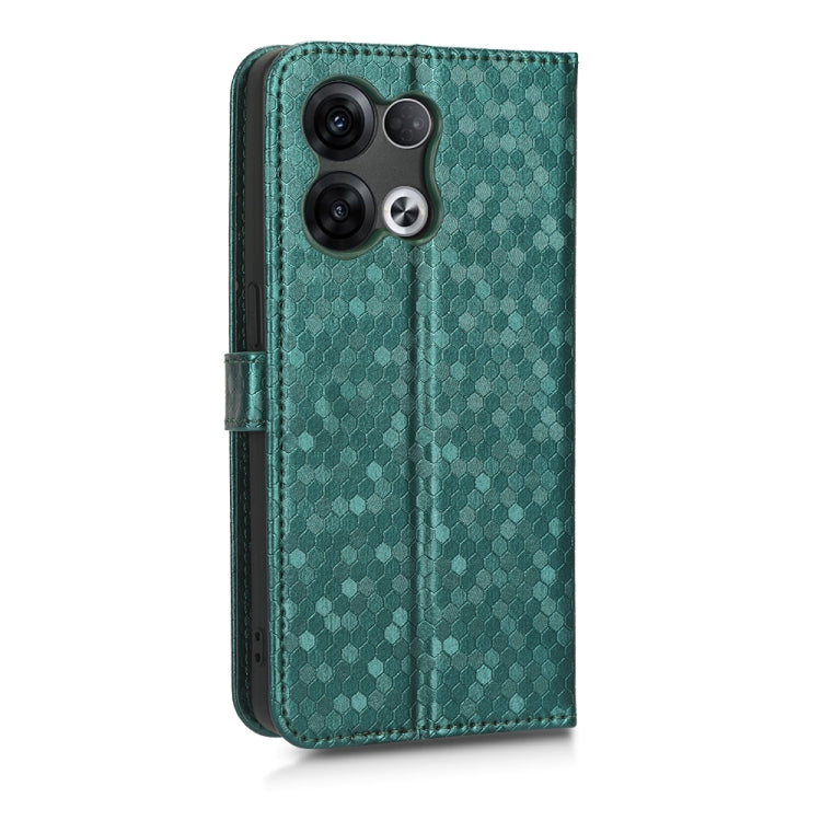 For OPPO Reno8 Pro+ 5G Honeycomb Dot Texture Leather Phone Case