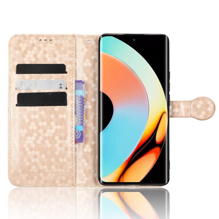 For Realme 10 Pro+ Honeycomb Dot Texture Leather Phone Case