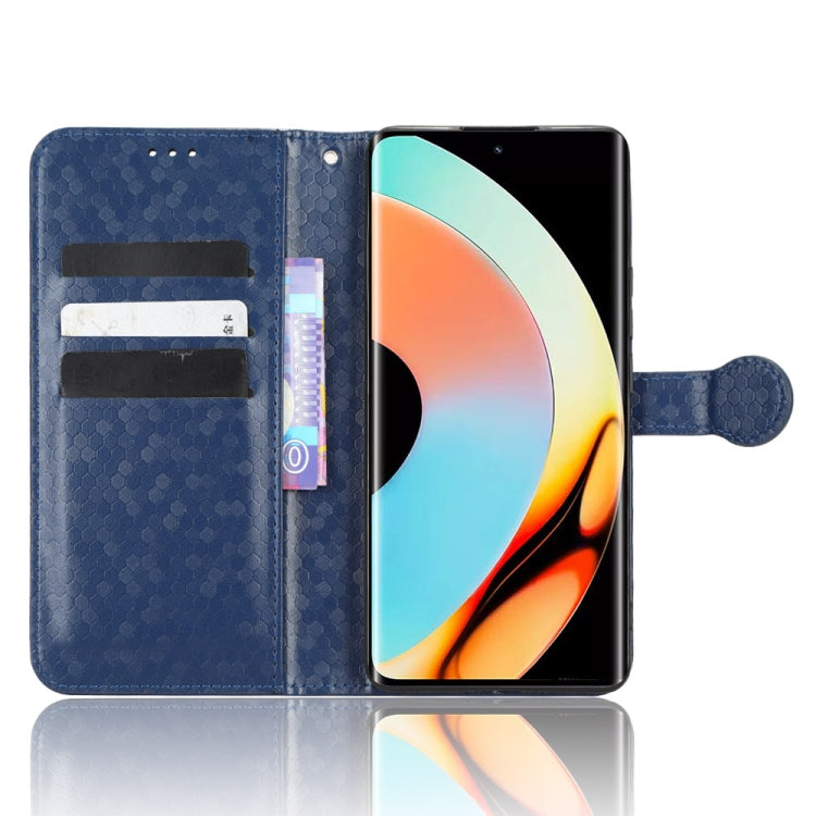 For Realme 10 Pro+ Honeycomb Dot Texture Leather Phone Case