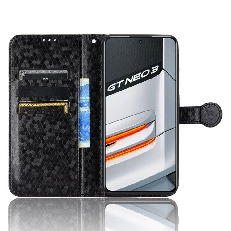 For Realme GT Neo 3 Honeycomb Dot Texture Leather Phone Case