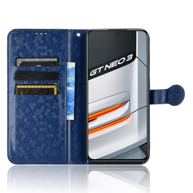For Realme GT Neo 3 Honeycomb Dot Texture Leather Phone Case