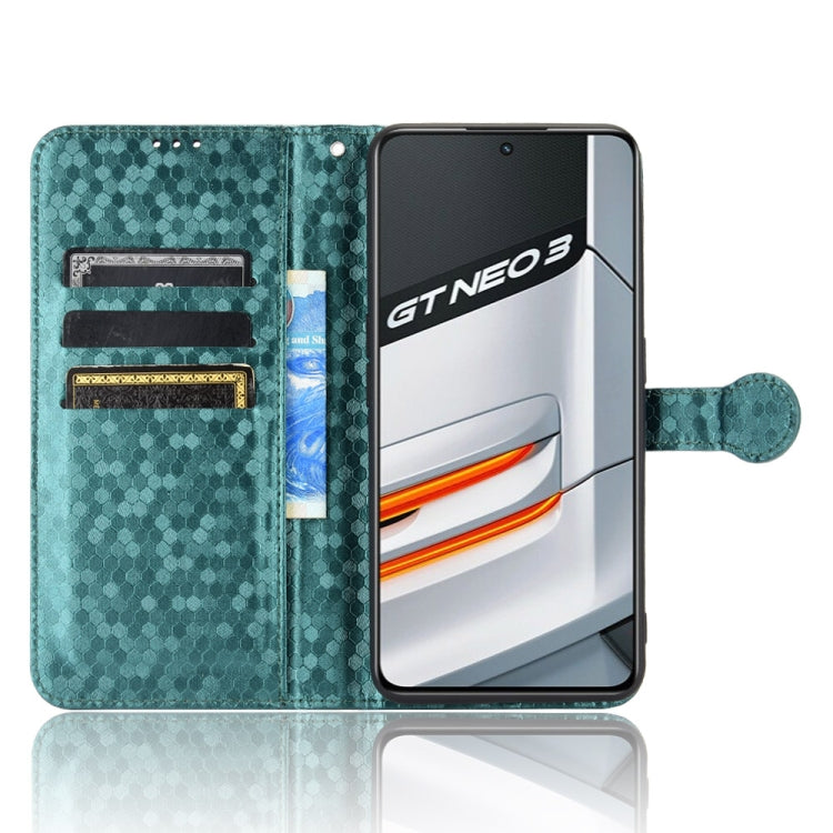 For Realme GT Neo 3 Honeycomb Dot Texture Leather Phone Case