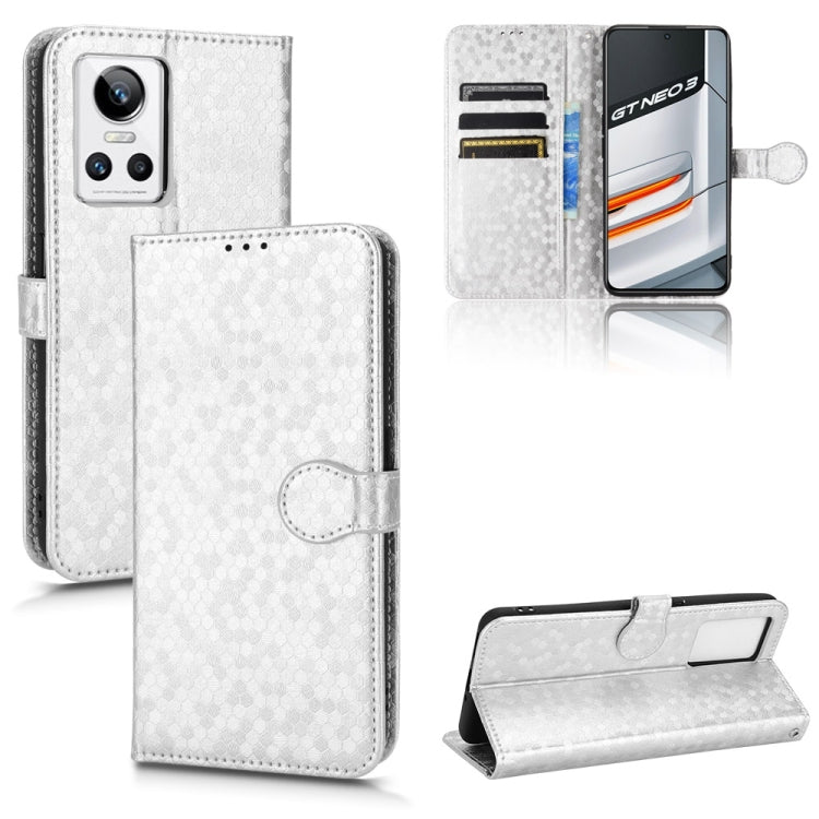For Realme GT Neo 3 Honeycomb Dot Texture Leather Phone Case