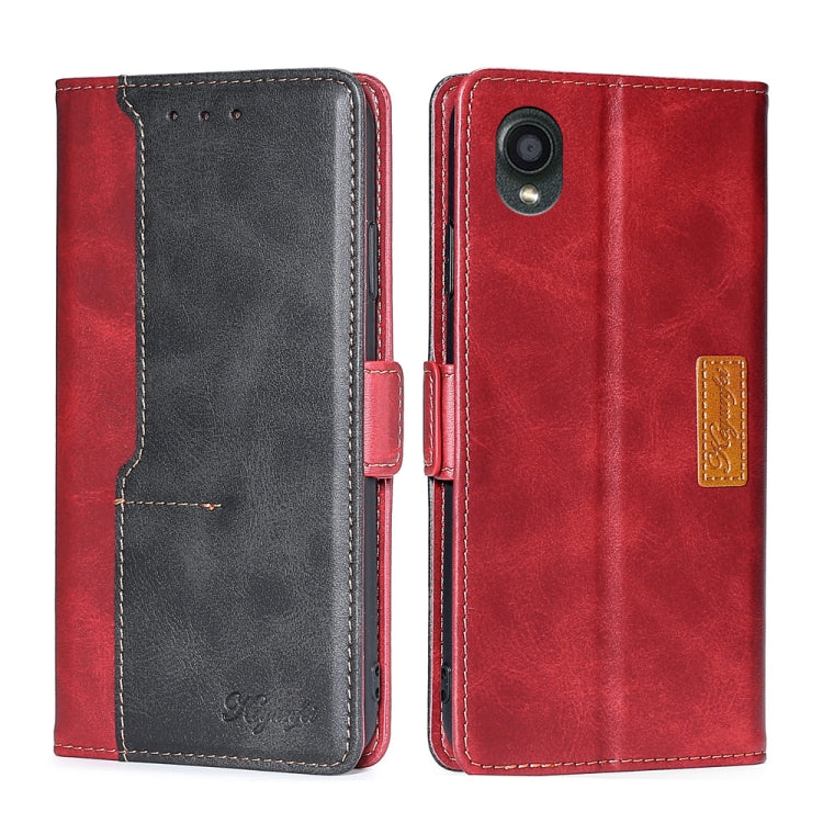 For Kyocera Digno BX2-Digno SX2-A101KC Contrast Color Side Buckle Leather Phone Case
