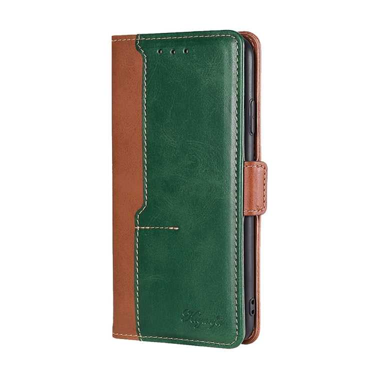 For Honor X8A Contrast Color Side Buckle Leather Phone Case